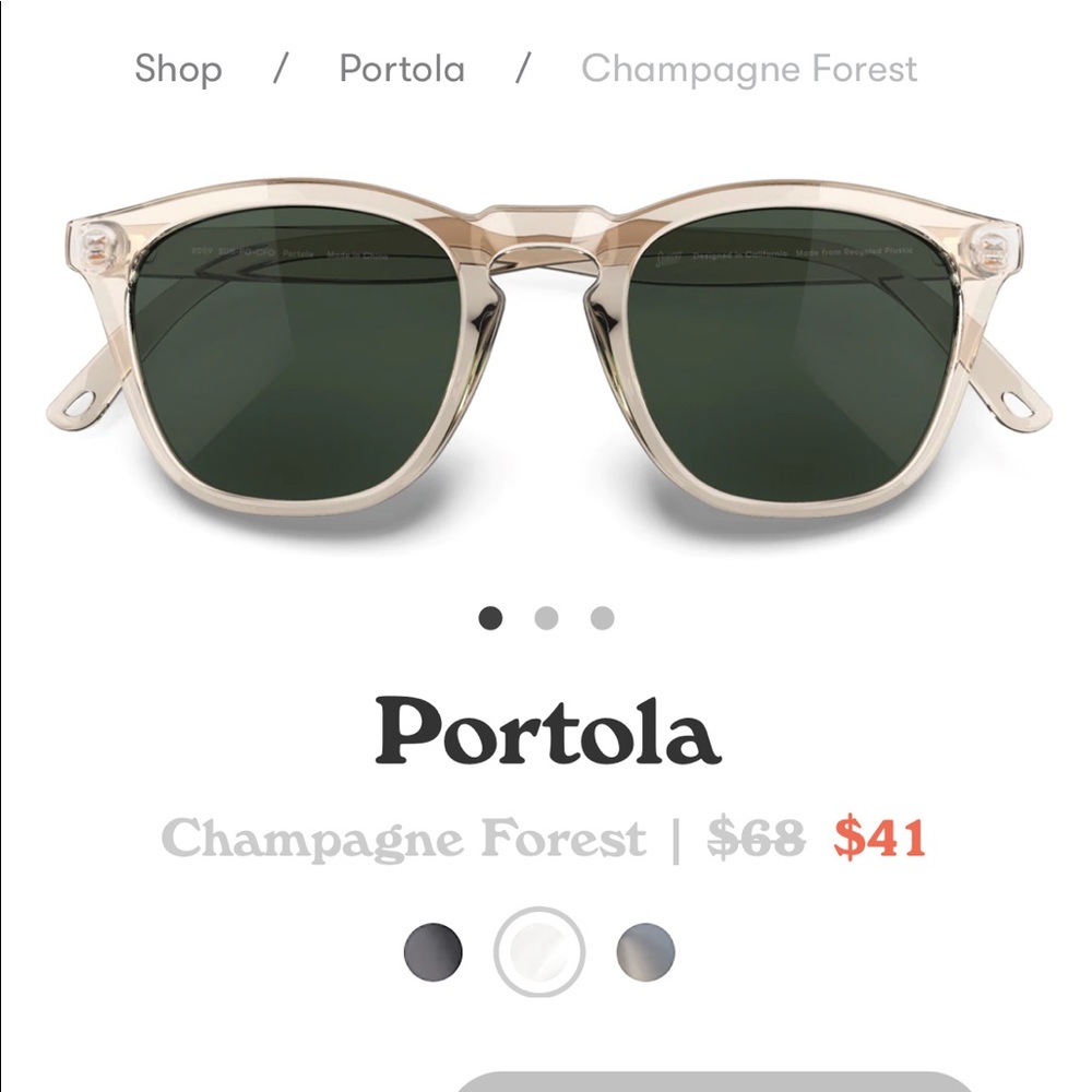 NEW Sunski Portola Sunglasses in champagne